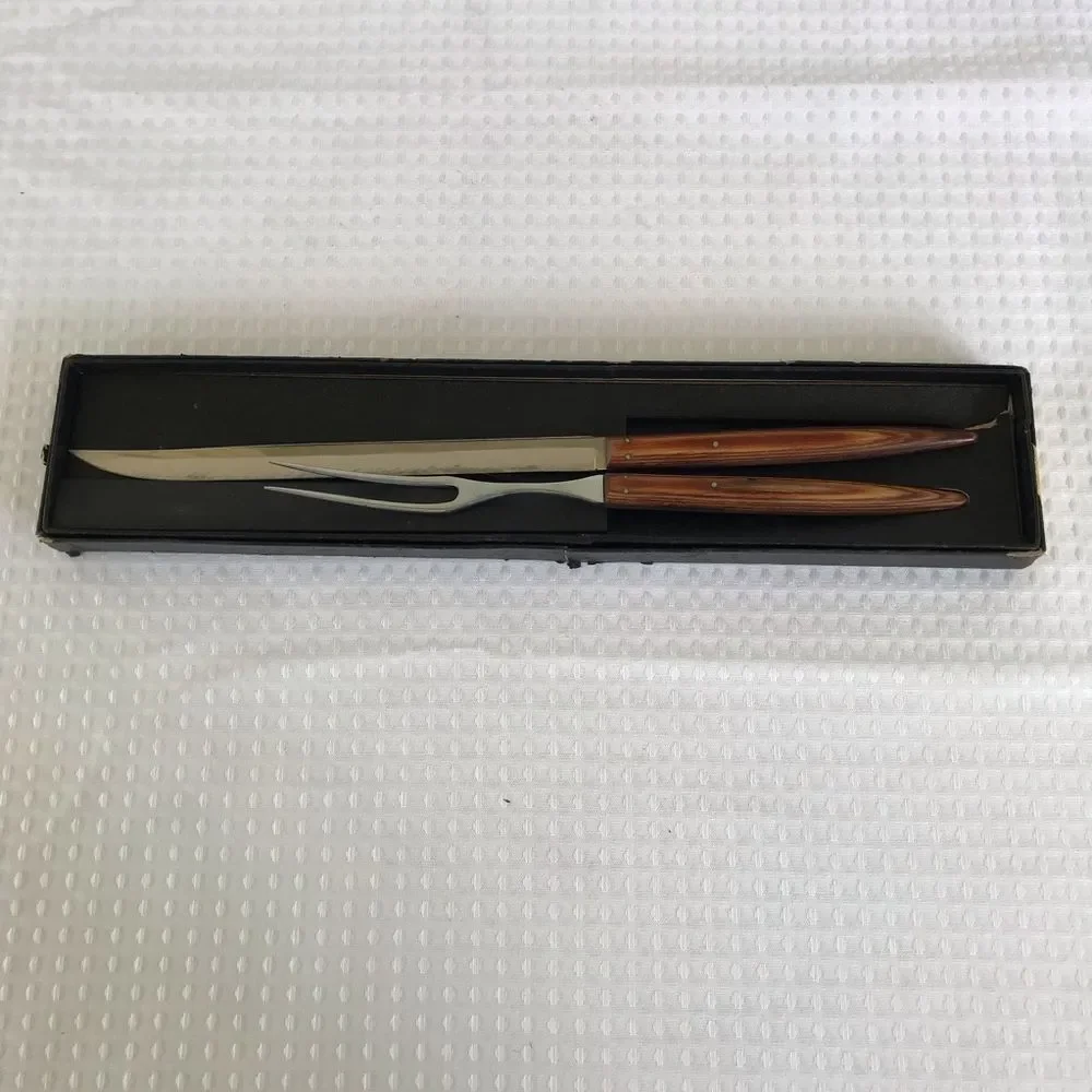 Vintage Lady Hibbard 2 Piece Hostess Carving Set Style 128S